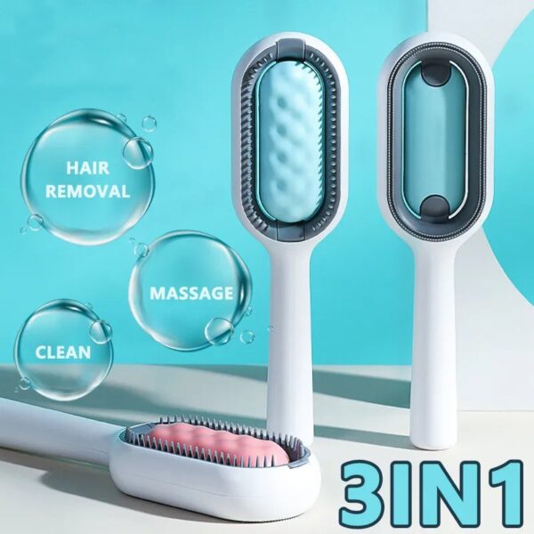 Cat Hair Brush With Water, Sticky Brush For Cats, 4 In-1 Cat Grooming Brush - Image 2