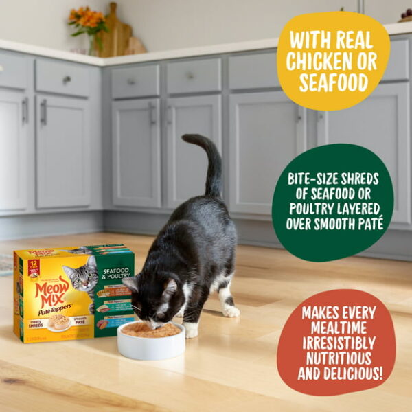 Meow Mix Pate Toppers Seafood & Poultry Variety Pack Wet - Image 3